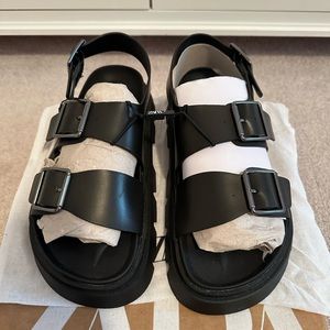 Zara mens black sandals